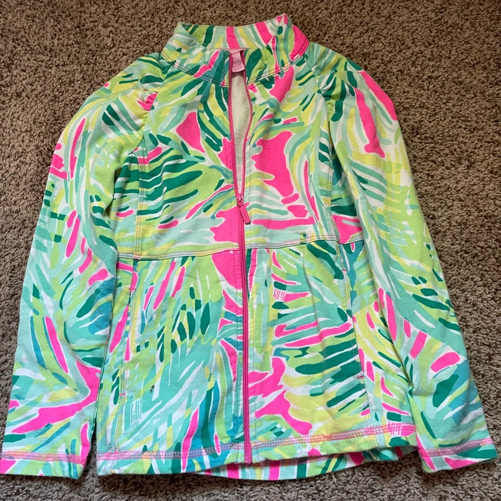 Lilly Pulitzer Tropical Print Zip-Up Jacket